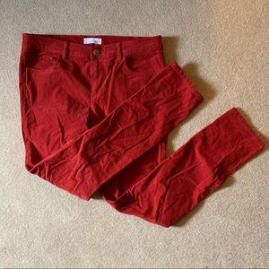 👖 LOFT modern skinny corduroy jeans in red 👖